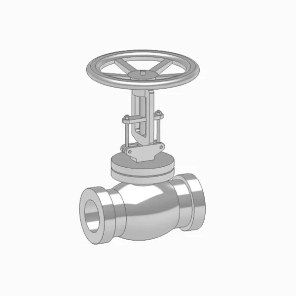Cryogenic manual valve CAD model