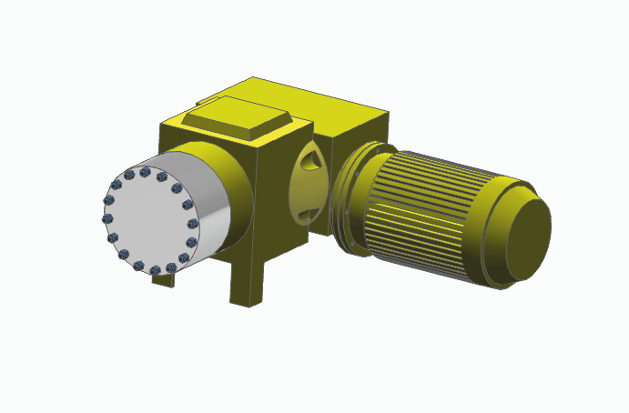 Generic motor-driven diaphragm pump CAD model
